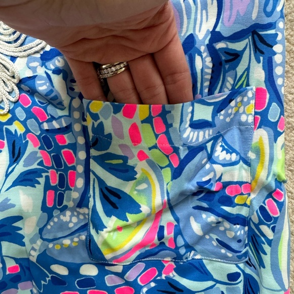 Lilly Pulitzer Carlotta Stretch Shift Dress in Blue Peri Size 4 - Picture 5 of 6